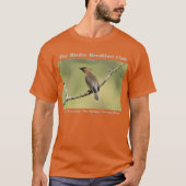 Natuur Fotografie Cedar Waxwing Birder T-Shirt (Voorkant)
