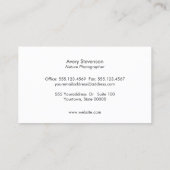 Natuur fotografie Dragonfly-Logo-alkbord Visitekaartje (Achterkant)