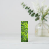 Natuur Fotografie Groen Bladeren Bladwijzer Nieuw  Mini Visitekaartje (Staand voorkant)