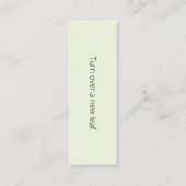 Natuur Fotografie Groen Bladeren Bladwijzer Nieuw  Mini Visitekaartje (Achterkant)