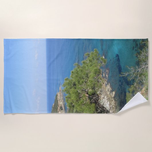 Natuur Fotografie Middellandse-Zegebergte & Zee Strandlaken (Voorkant)