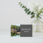 natuur fotografie pijnbomen waterreflectie visitekaartje (Staand voorkant)