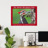 Natuur Fotografie Pileated Woodpecker Birder Poster (Thuiskantoor)