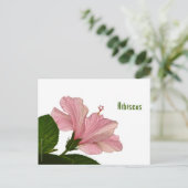 Natuur Fotografie Roze Hibiscus Closeup Foto Briefkaart (Staand voorkant)