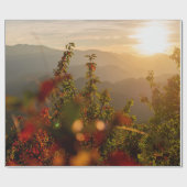 Natuur fotografie van groene bomen die de mond ove cadeaupapier (Vlak)