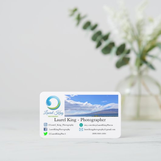 Natuur fotografie visitekaartje (Staand voorkant)