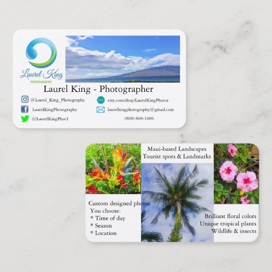 Natuur fotografie visitekaartje (Voorkant / Achterkant)