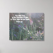 Natuur Fotografie w / Schrift Verse (Psalm 36:9) Canvas Afdruk (Voorkant)