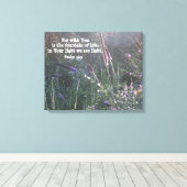 Natuur Fotografie w / Schrift Verse (Psalm 36:9) Canvas Afdruk (Insitu (Houten vloer))