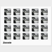 Natuur Fotografie zwart-wit Vierkante Sticker (Vel)
