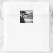 Natuur Fotografie zwart-wit Vierkante Sticker (Tas)