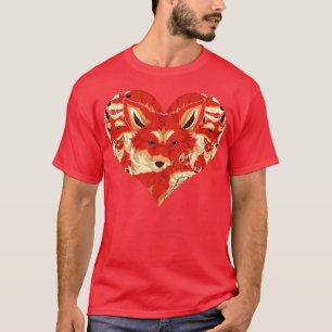 Natuur Fox Lover Hart Wildlife Dierenvos T-shirt