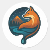 Natuur Fox Sticker (Voorkant)