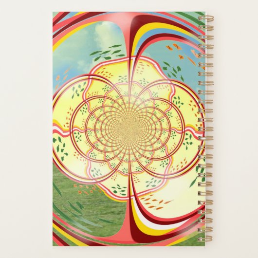 Natuur Fractal Burst Weekly Planner (Achterkant)
