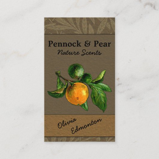 Natuur Fruit Foto Aangepaste Sjabloon  Bloemen Visitekaartje (Voorkant)