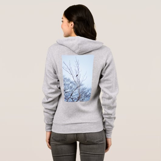 Natuur galerij Logo en rode vogel ontwikkelen Hoodie (Achterkant volledig)