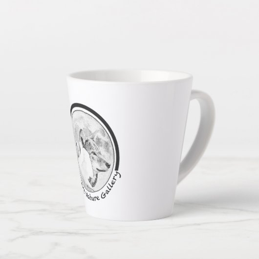 Natuur Galerij Logo ontwikkelen Latte Mok (Rechterhoek)