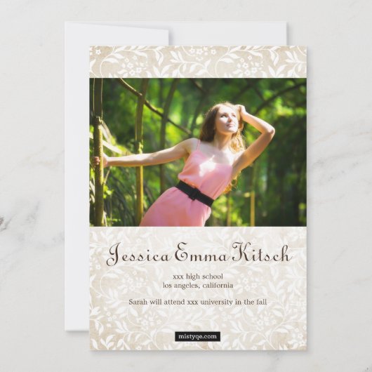 Natuur Garden 2 Aankondiging van het Afstuderen Fo (Achterkant)