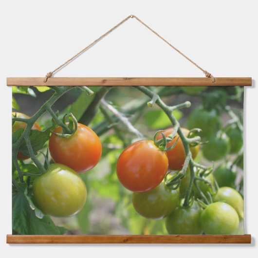 Natuur Garden Cherry Tomaten Hangend Wandkleed (Voorkant)
