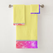 Natuur Geel Badhanddoeken Set var2 Bad Handdoek (Insitu)
