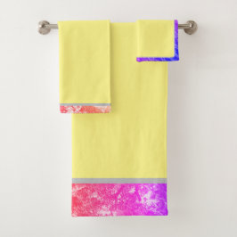 Natuur Geel Badhanddoeken Set var2 Bad Handdoek