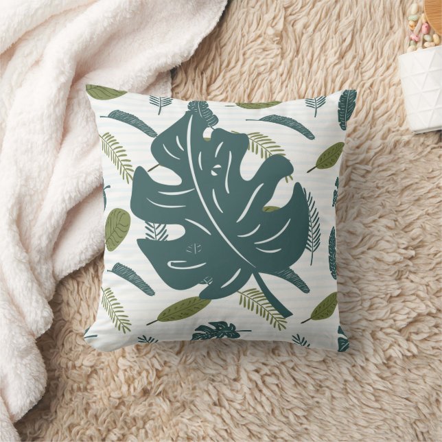 Natuur-geïnspireerd bladpatroon kussen (Deken)