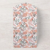 Natuur Geïnspireerd Bloemen: Anjer Bloempatroon All In One Uitnodiging (Buitenkant)