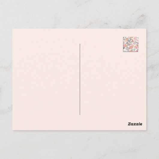 Natuur Geïnspireerd Bloemen: Anjer Bloempatroon Briefkaart (Achterkant)