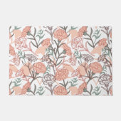 Natuur Geïnspireerd Bloemen: Anjer Bloempatroon Deurmat (Voorkant)