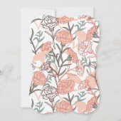 Natuur Geïnspireerd Bloemen: Anjer Bloempatroon Kaart (Voorkant)