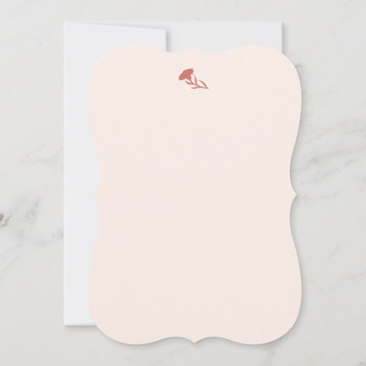 Natuur Geïnspireerd Bloemen: Anjer Bloempatroon Kaart (Achterkant)