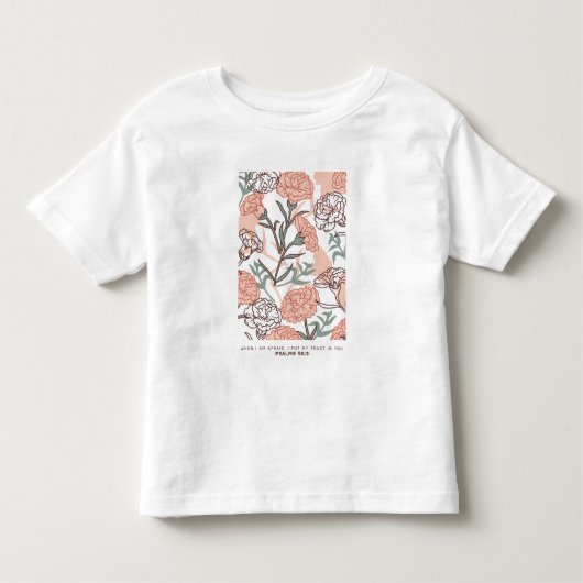 Natuur Geïnspireerd Bloemen: Anjer Bloempatroon Kinder Shirts (Voorkant)
