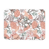 Natuur Geïnspireerd Bloemen: Anjer Bloempatroon Magneet (Horizontaal)