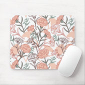 Natuur Geïnspireerd Bloemen: Anjer Bloempatroon Muismat (Met muis)