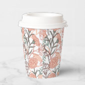 Natuur Geïnspireerd Bloemen: Anjer Bloempatroon Papieren Bekers (Rechts)