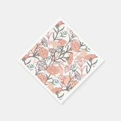 Natuur Geïnspireerd Bloemen: Anjer Bloempatroon Servet (Hoek)