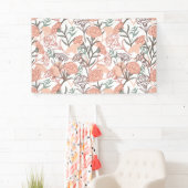 Natuur Geïnspireerd Bloemen: Anjer Bloempatroon Spandoek (Insitu)