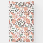 Natuur Geïnspireerd Bloemen: Anjer Bloempatroon Spandoek (Verticaal)