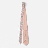 Natuur Geïnspireerd Bloemen: Anjer Bloempatroon Stropdas (Achterkant)