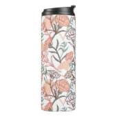 Natuur Geïnspireerd Bloemen: Anjer Bloempatroon Thermosbeker (Gedraaid links)