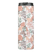 Natuur Geïnspireerd Bloemen: Anjer Bloempatroon Thermosbeker (Achterkant)