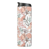 Natuur Geïnspireerd Bloemen: Anjer Bloempatroon Thermosbeker (Geroteerd rechts)