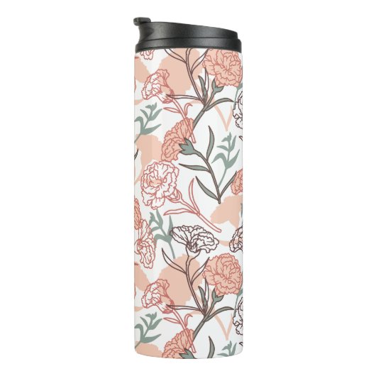 Natuur Geïnspireerd Bloemen: Anjer Bloempatroon Thermosbeker