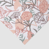 Natuur Geïnspireerd Bloemen: Anjer Bloempatroon Tissuepapier (Detail)