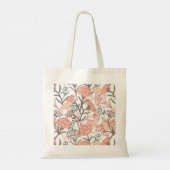 Natuur Geïnspireerd Bloemen: Anjer Bloempatroon Tote Bag (Achterkant)