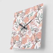 Natuur Geïnspireerd Bloemen: Anjer Bloempatroon Vierkante Klok (Hoek)