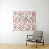 Natuur Geïnspireerd Bloemen: Anjer Bloempatroon Wandkleed (In Situ (horizontaal))