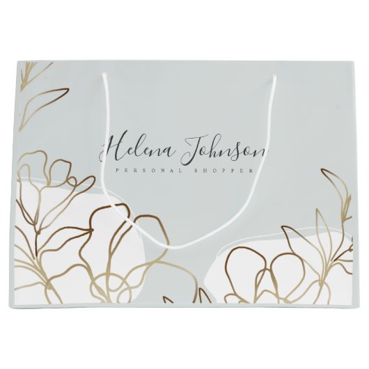 Natuur Geïnspireerd Bloemen Papieren Zak Groot Cadeauzakje (Voorkant)