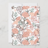 Natuur geïnspireerd bloemmotief: Anjer Bloem Patro Feestdagenkaart (Voorkant)