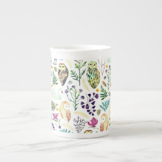 Natuur geïnspireerd botanisch patroon decoratieve  porselein kop
